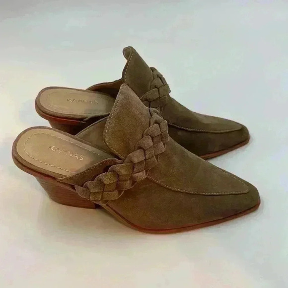 Kanas suede Turin loafer mule booties n Taupe size 6. New with tag, no b… - Picture 1 of 8